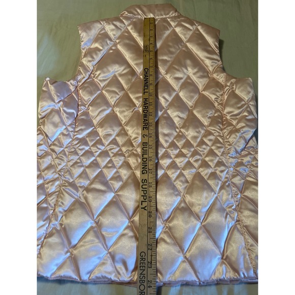 Lands' End Quilted Puffer Vest Womens S Pink Sleeveless Full Zip Pockets‎ Casual - Picture 5 of 5